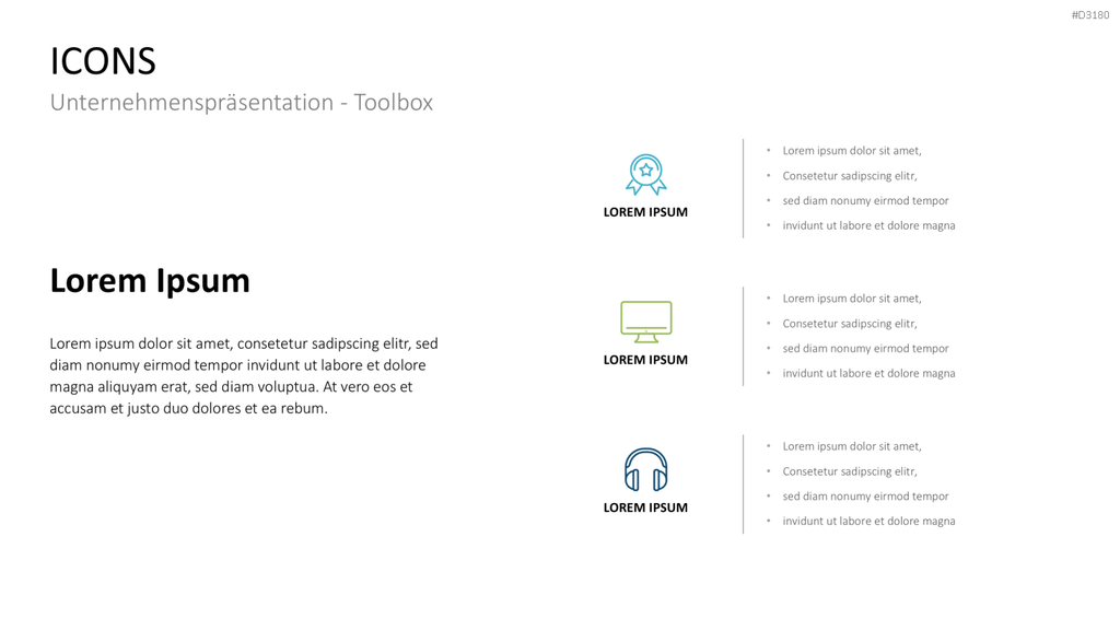 Unternehmenspräsentation-Toolbox PowerPoint-Vorlage