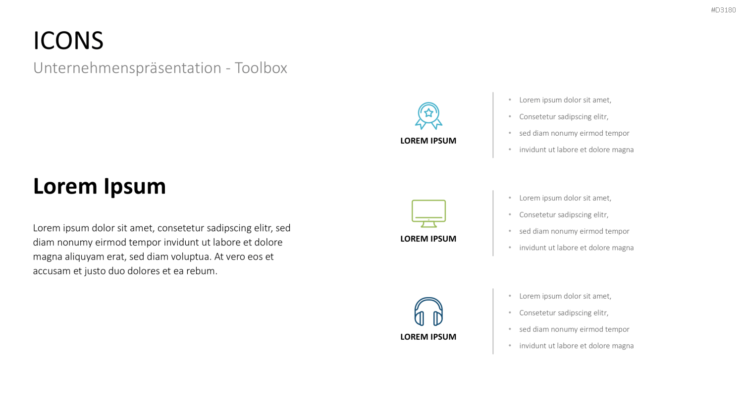 Unternehmenspräsentation-Toolbox PowerPoint-Vorlage