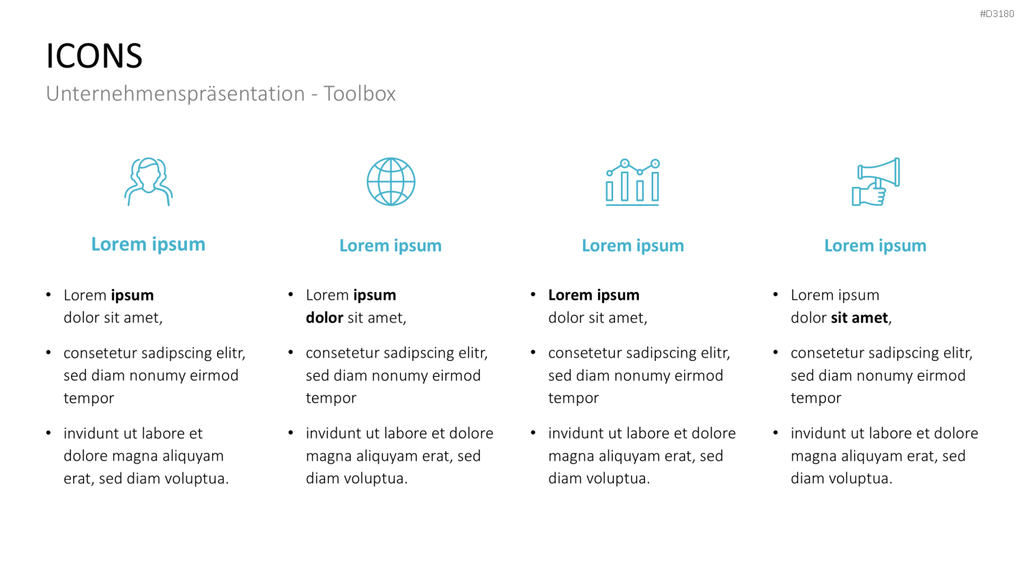 Unternehmenspräsentation-Toolbox PowerPoint-Vorlage