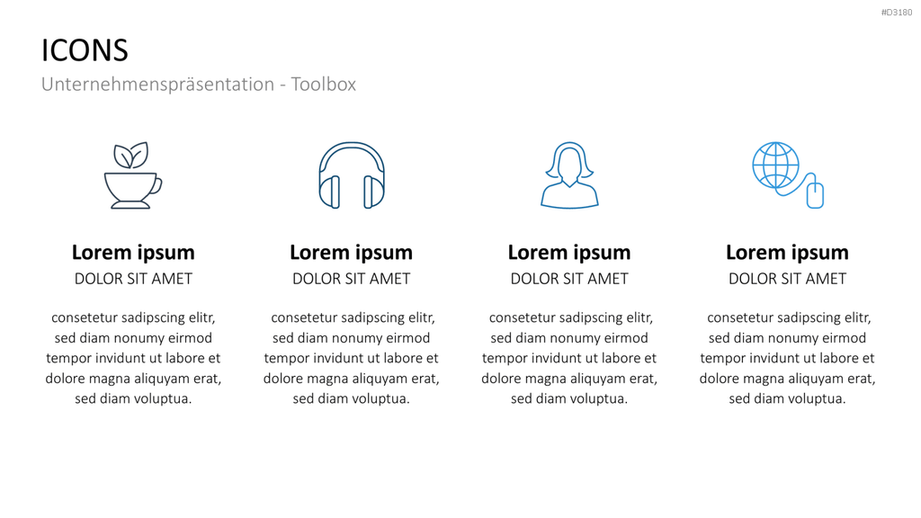 Unternehmenspräsentation-Toolbox PowerPoint-Vorlage