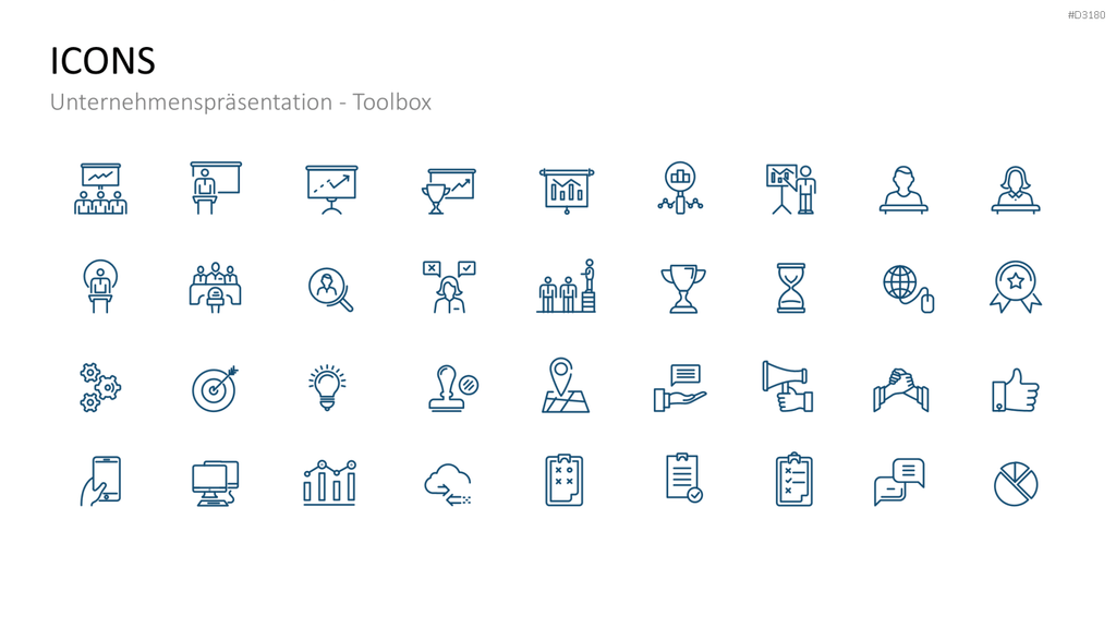 Unternehmenspräsentation-Toolbox PowerPoint-Vorlage