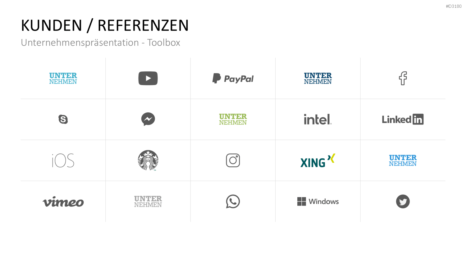 Unternehmenspräsentation-Toolbox PowerPoint-Vorlage