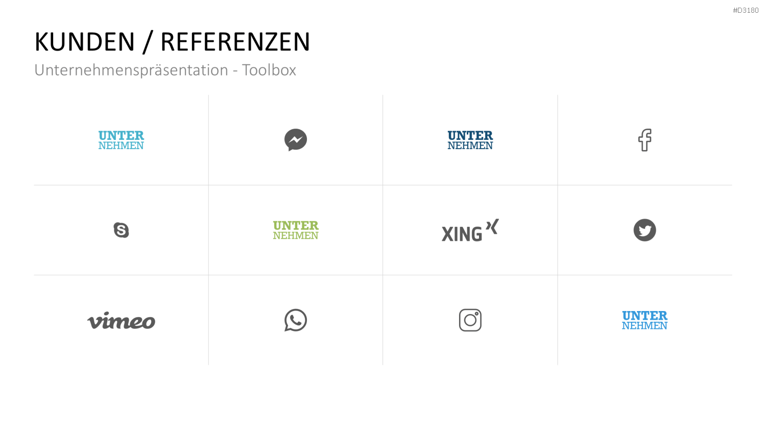 Unternehmenspräsentation-Toolbox PowerPoint-Vorlage