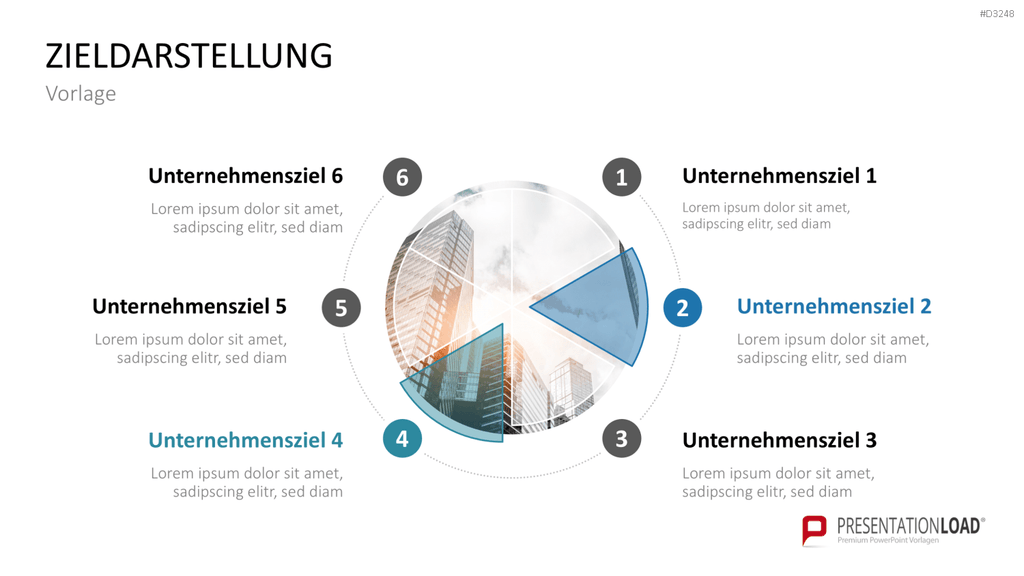 Unternehmensziele PowerPoint-Vorlage