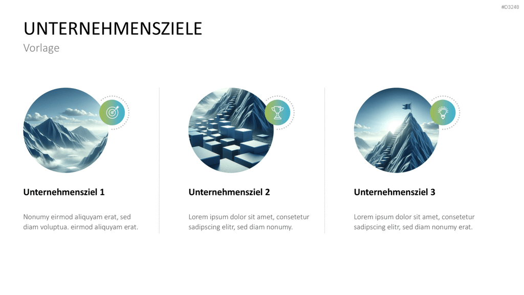 Unternehmensziele PowerPoint-Vorlage