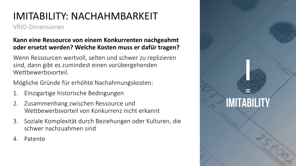VRIO Analyse PowerPoint-Vorlage