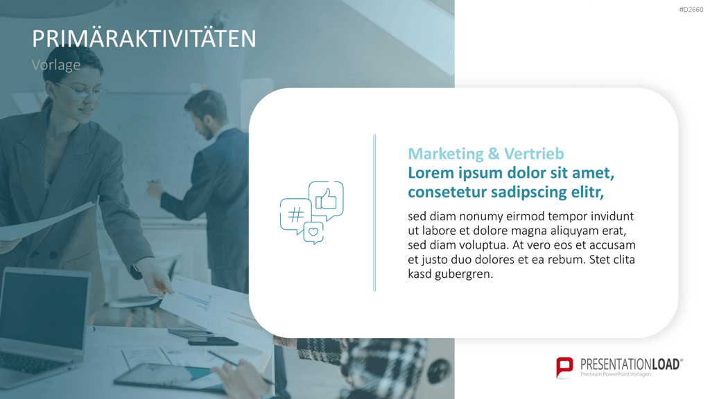 Business-Präsentation mit PowerPoint-Vorlage