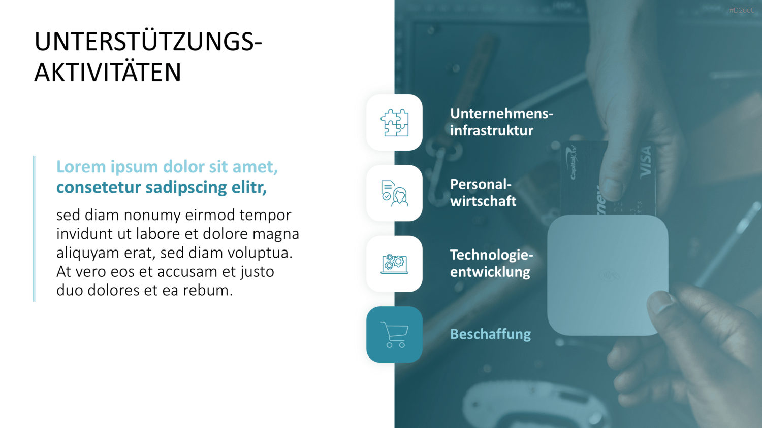 PowerPoint Vorlage mit Business-Icons