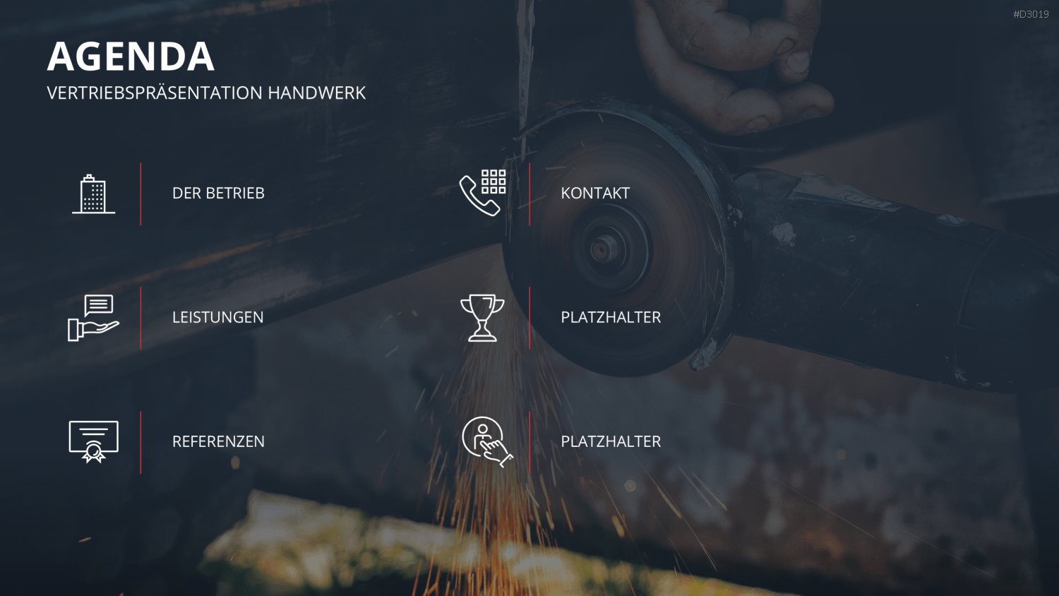 Vertriebspräsentation Handwerk PowerPoint-Vorlage