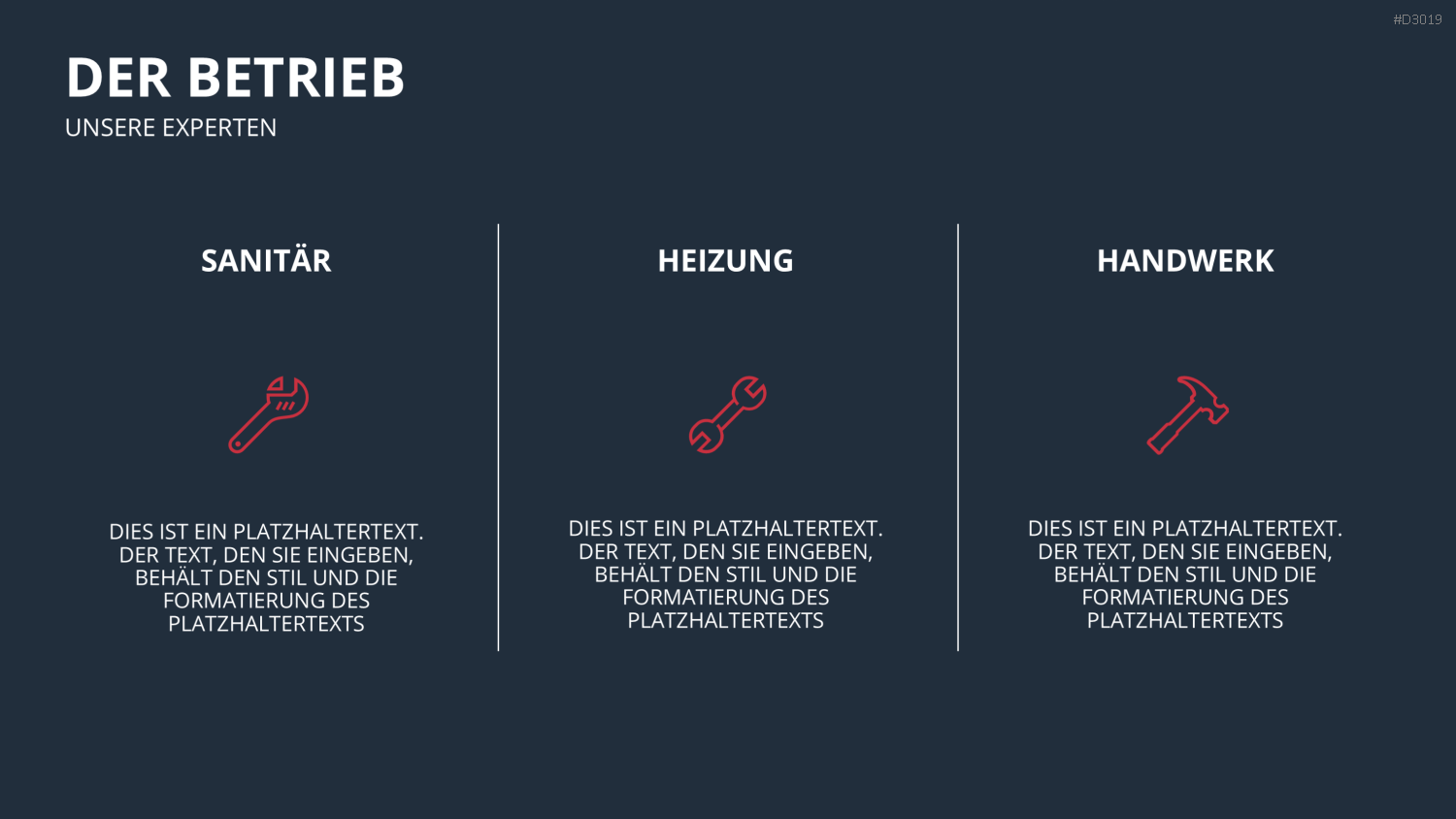 Vertriebspräsentation Handwerk PowerPoint-Vorlage