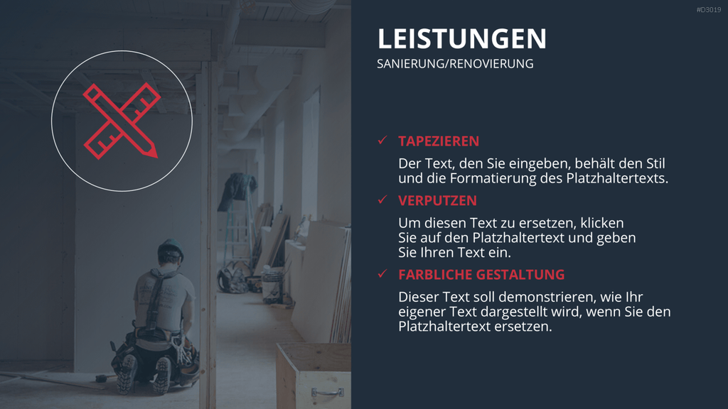Vertriebspräsentation Handwerk PowerPoint-Vorlage