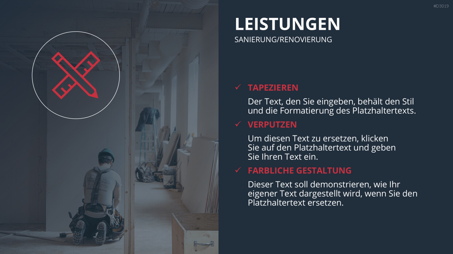Vertriebspräsentation Handwerk PowerPoint-Vorlage