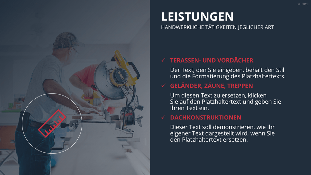 Vertriebspräsentation Handwerk PowerPoint-Vorlage