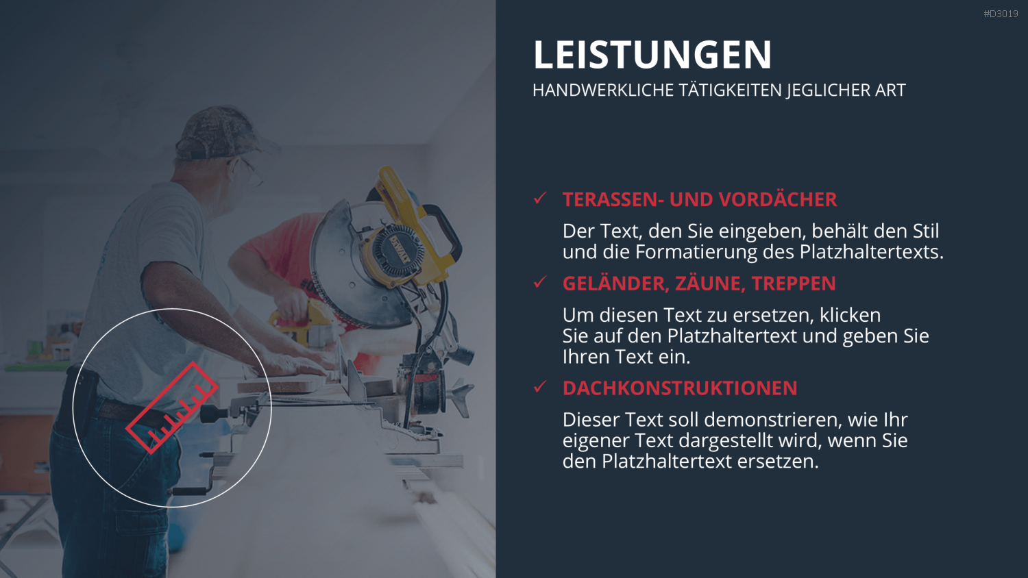Vertriebspräsentation Handwerk PowerPoint-Vorlage