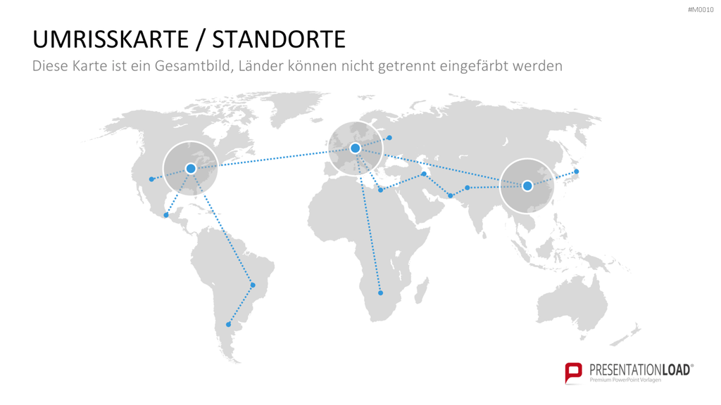 Weltkarte PowerPoint-Vorlage