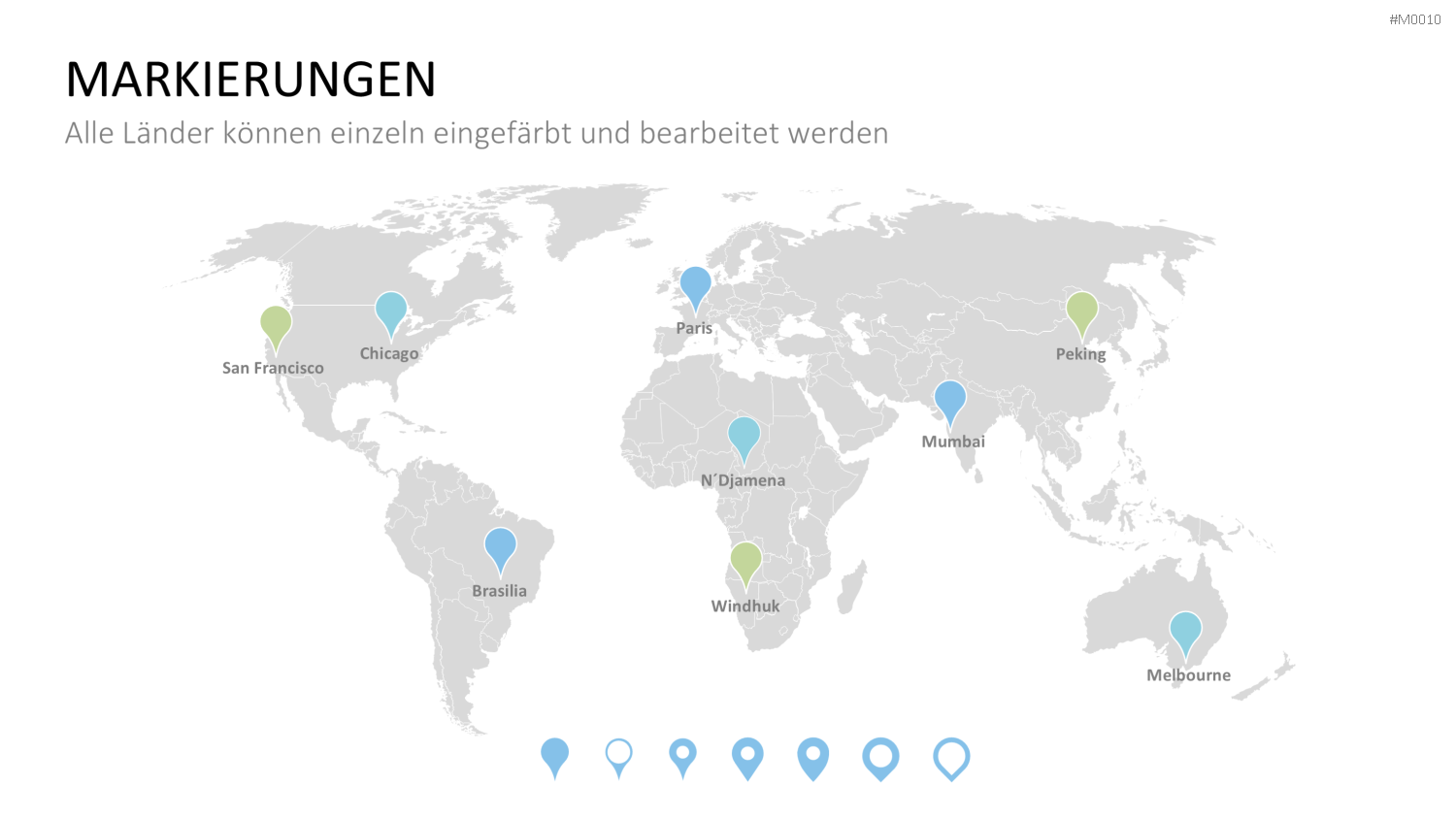 Weltkarte PowerPoint-Vorlage