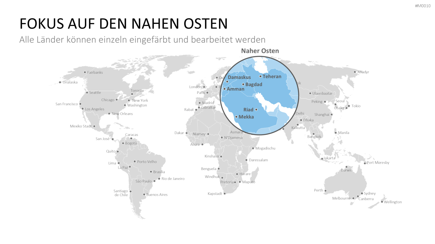 Weltkarte PowerPoint-Vorlage