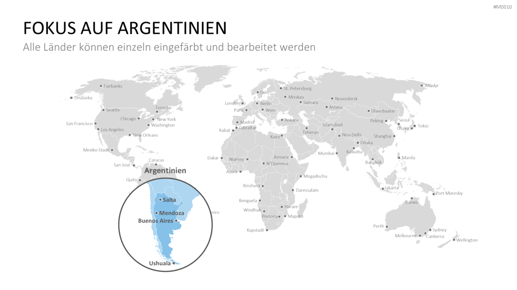 Weltkarte PowerPoint-Vorlage