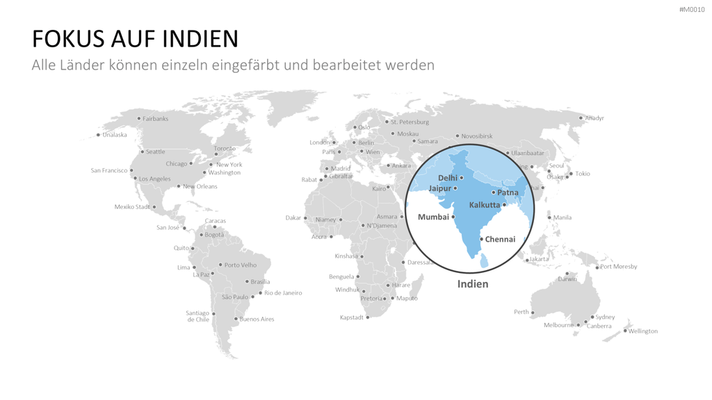 Weltkarte PowerPoint-Vorlage