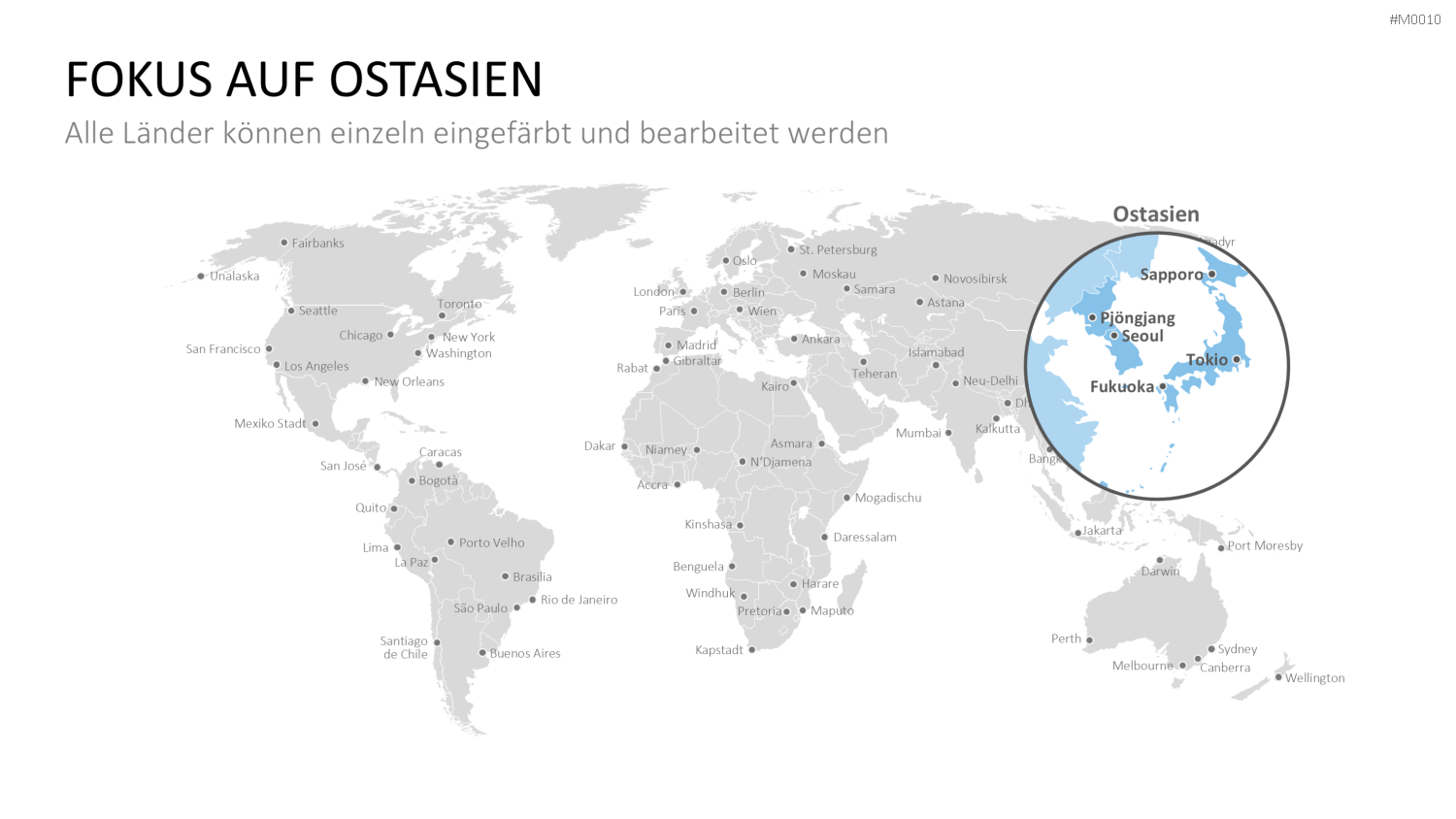 Weltkarte PowerPoint-Vorlage