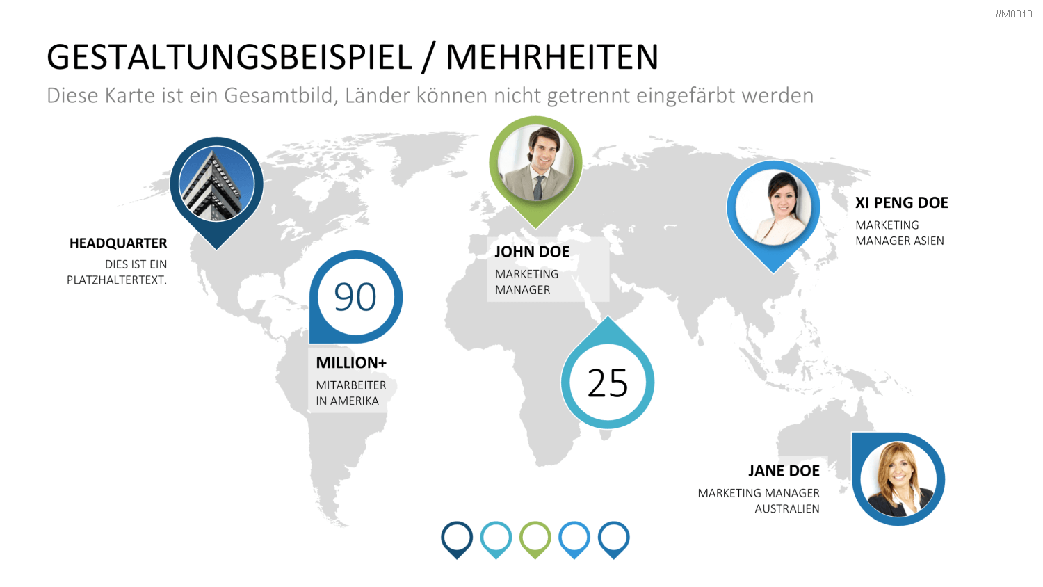 Weltkarte PowerPoint-Vorlage