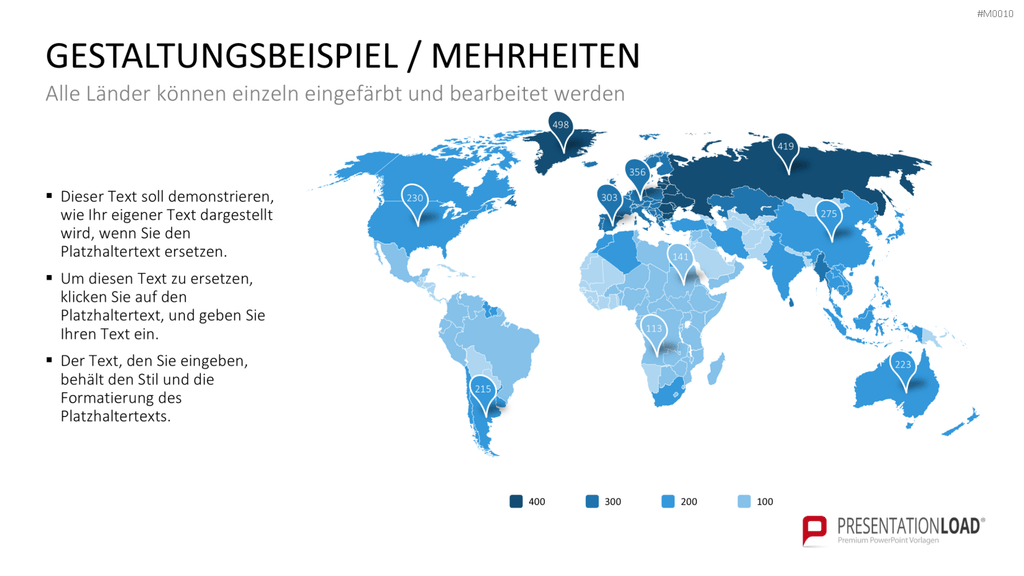 Weltkarte PowerPoint-Vorlage