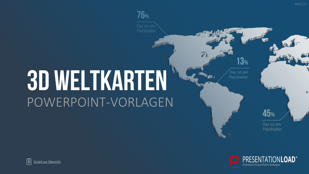Weltkarte PowerPoint-Vorlage