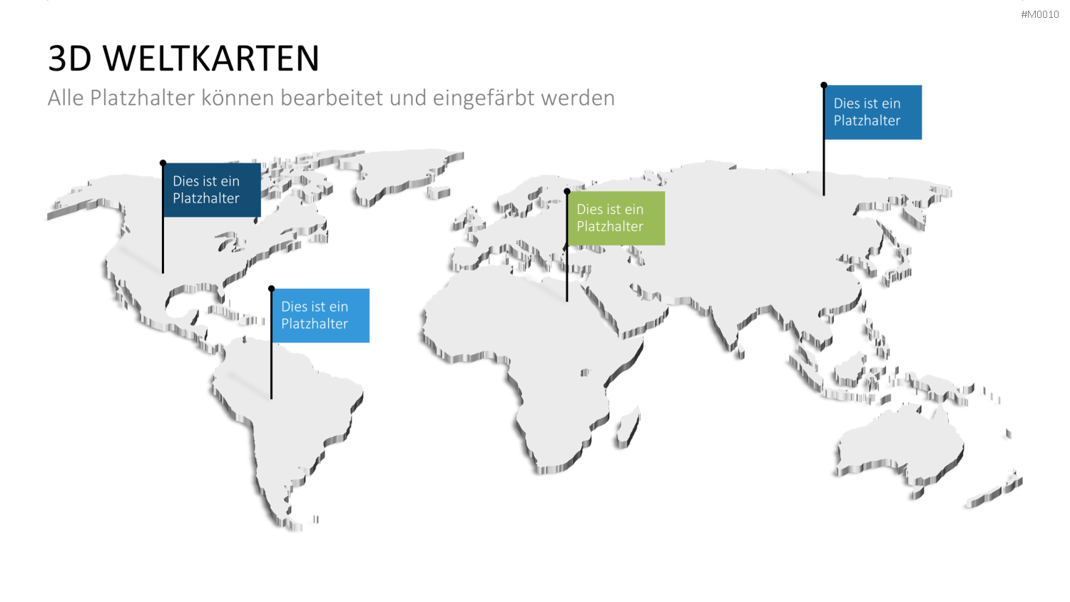 Weltkarte PowerPoint-Vorlage