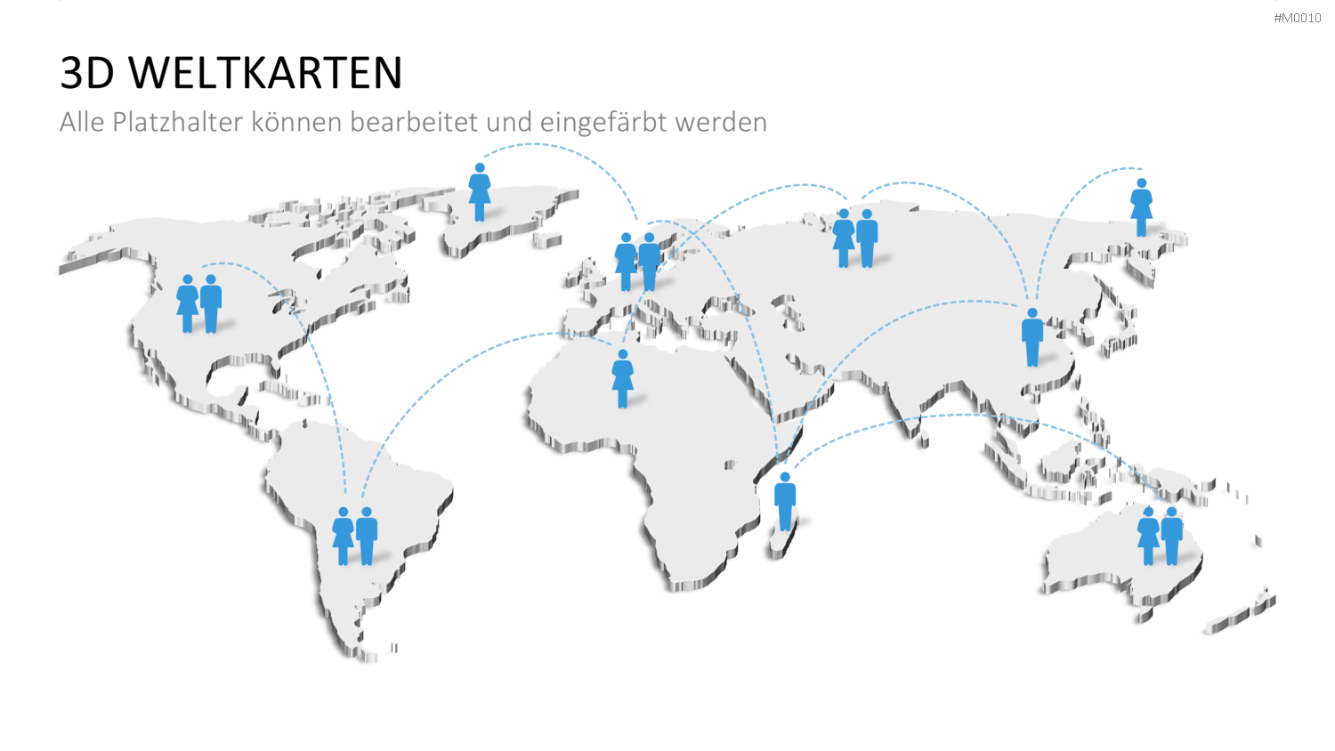 Weltkarte PowerPoint-Vorlage