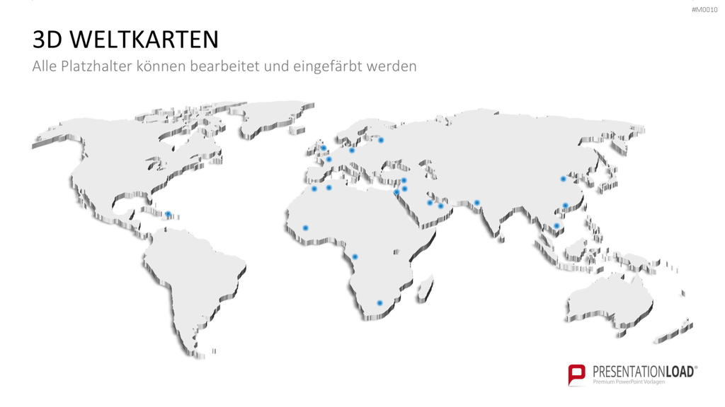 Weltkarte PowerPoint-Vorlage