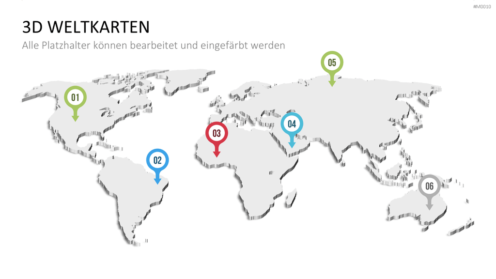 Weltkarte PowerPoint-Vorlage
