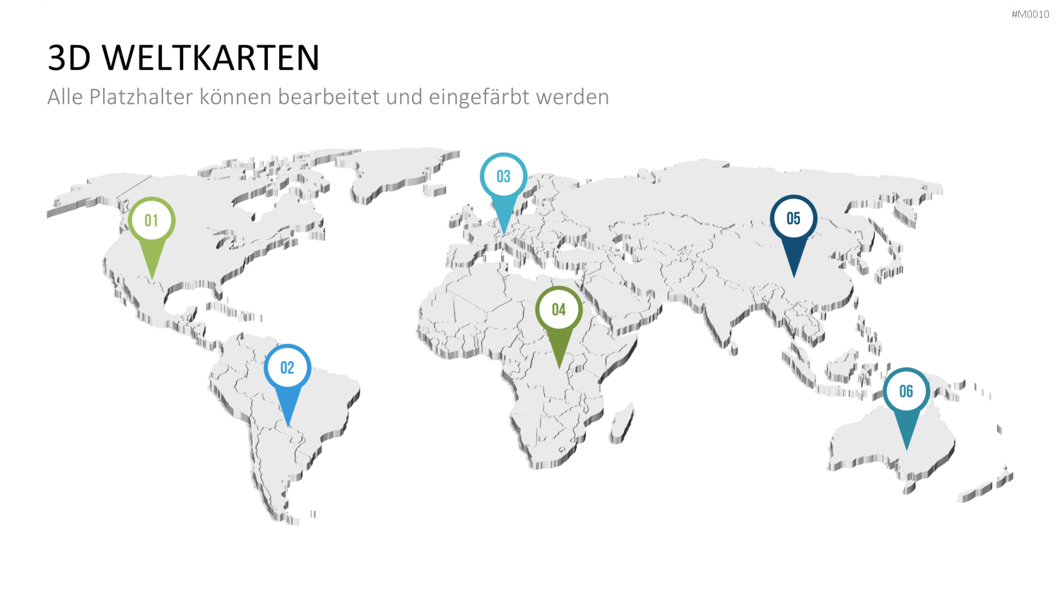 Weltkarte PowerPoint-Vorlage