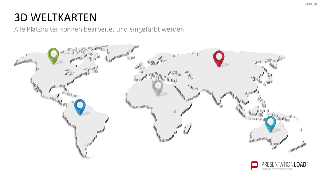 Weltkarte PowerPoint-Vorlage