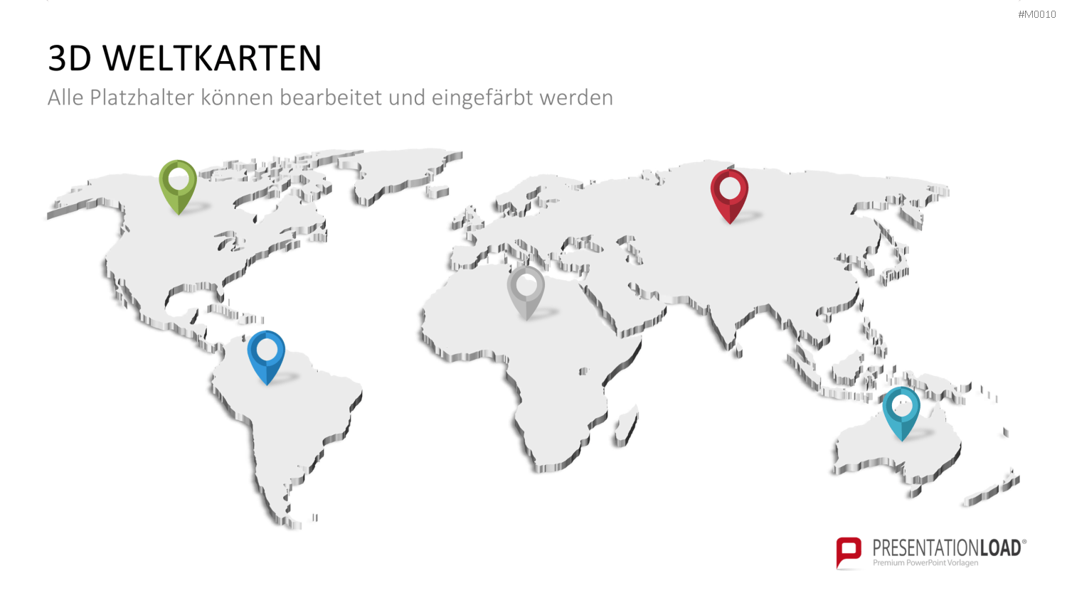 Weltkarte PowerPoint-Vorlage