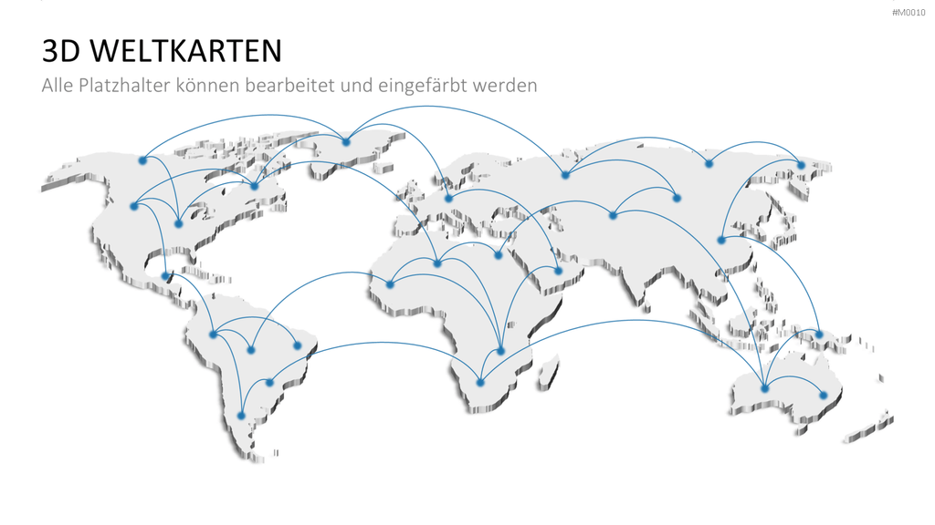 Weltkarte PowerPoint-Vorlage