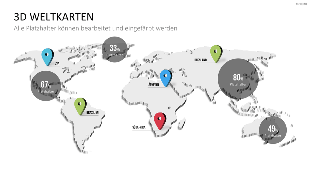 Weltkarte PowerPoint-Vorlage
