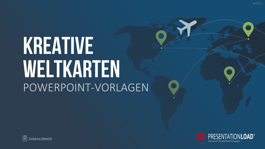 Weltkarte PowerPoint-Vorlage