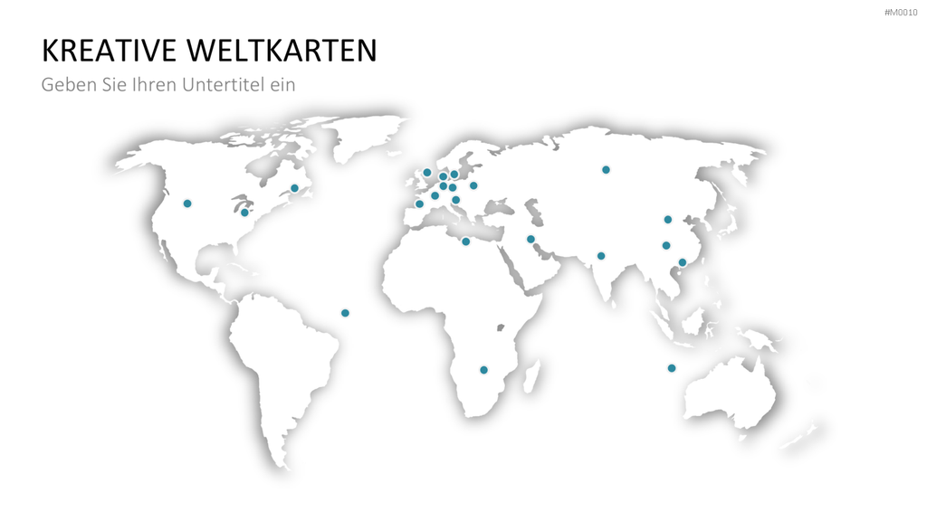 Weltkarte PowerPoint-Vorlage