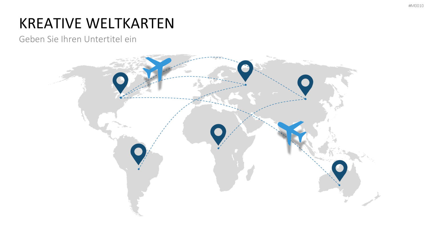 Weltkarte PowerPoint-Vorlage