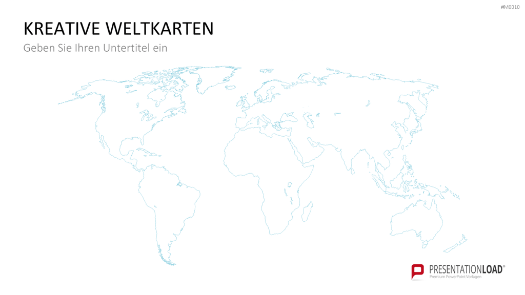 Weltkarte PowerPoint-Vorlage
