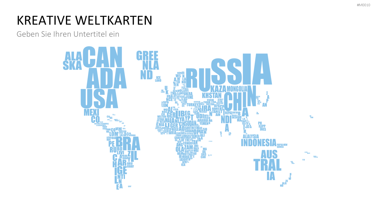 Weltkarte PowerPoint-Vorlage