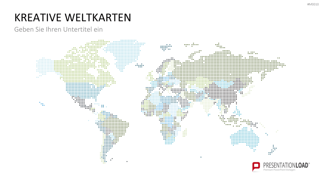 Weltkarte PowerPoint-Vorlage