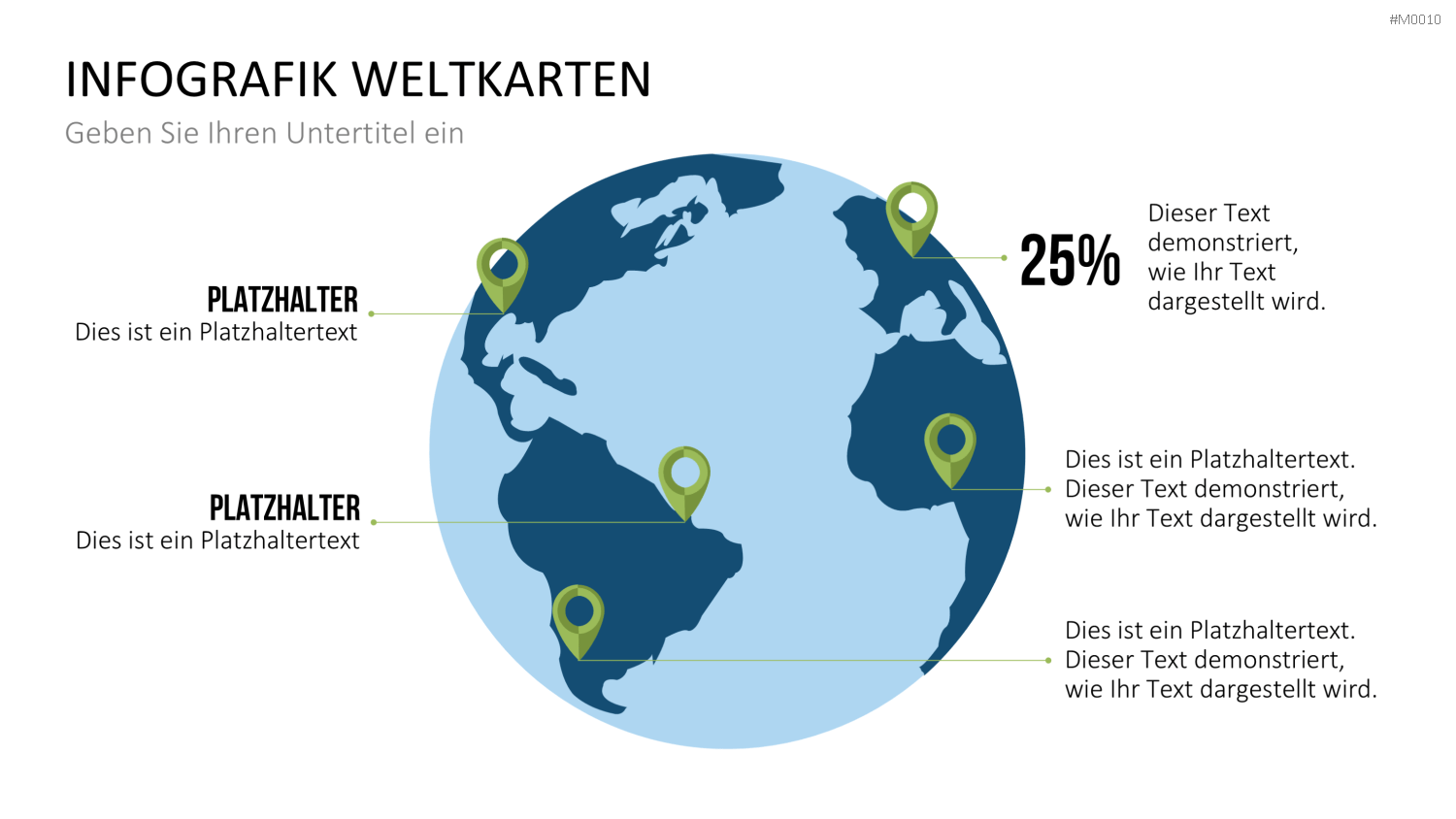 Weltkarte PowerPoint-Vorlage
