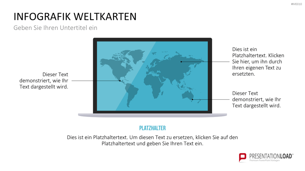 Weltkarte PowerPoint-Vorlage