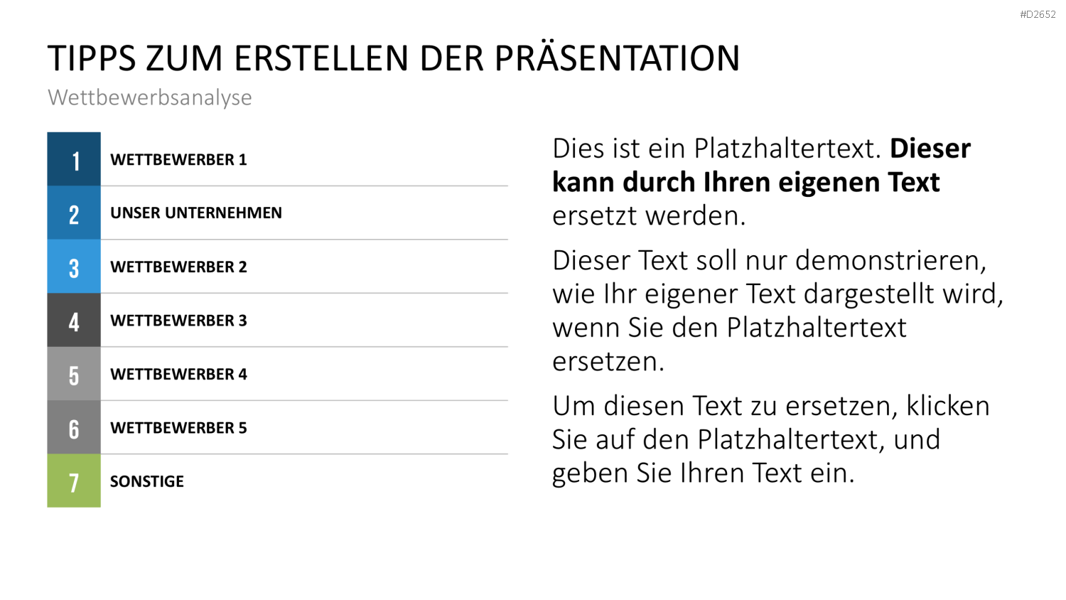 Wettbewerbsanalyse PowerPoint-Vorlage