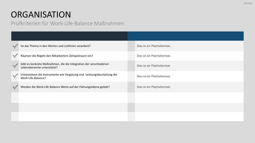 Work-Life-Balance PowerPoint-Vorlage