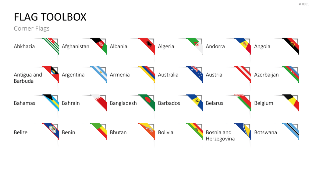 Länder-Flaggen Toolbox PowerPoint-Vorlage