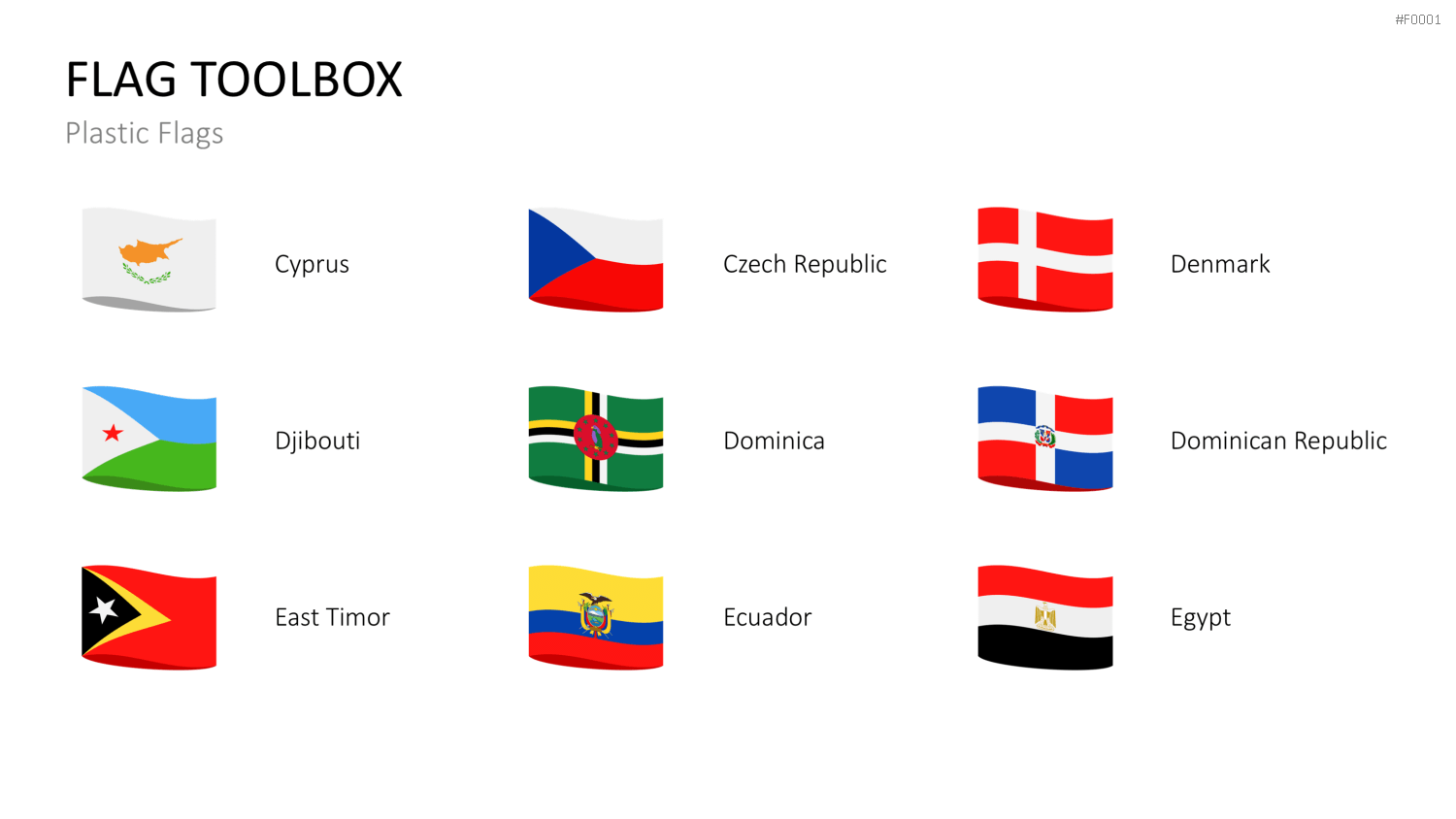 Länder-Flaggen Toolbox PowerPoint-Vorlage