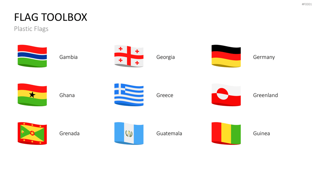 Länder-Flaggen Toolbox PowerPoint-Vorlage