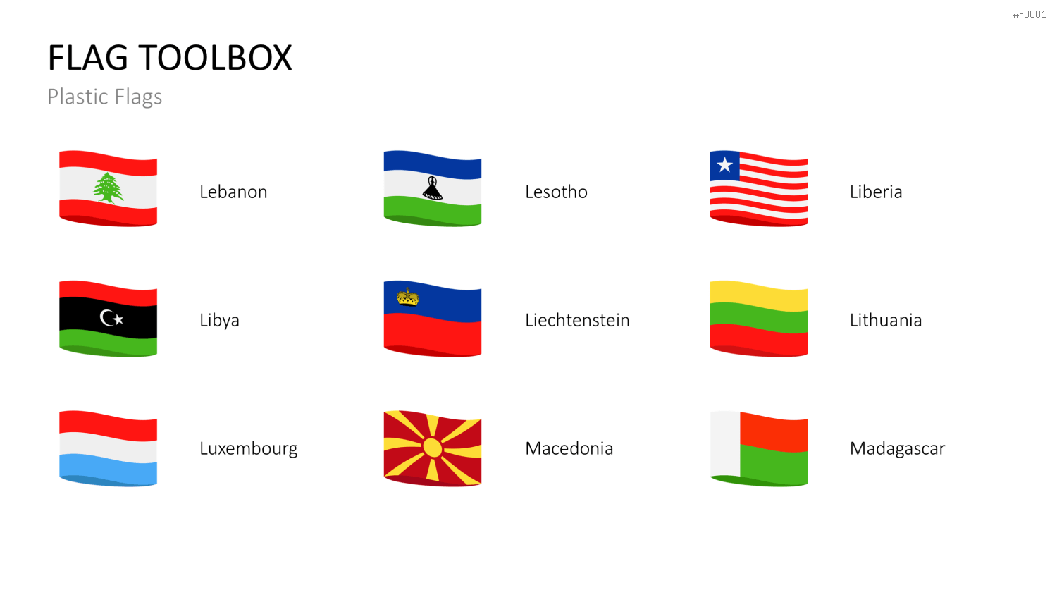 Länder-Flaggen Toolbox PowerPoint-Vorlage